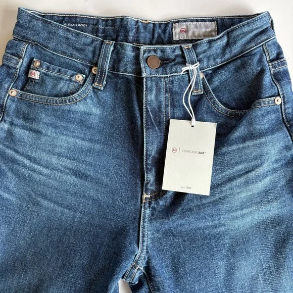 AG Adriano Goldschmied Women's 26 Dark Wash High Rise Alexxis Boot Jeans 360 - Picture 7 of 14